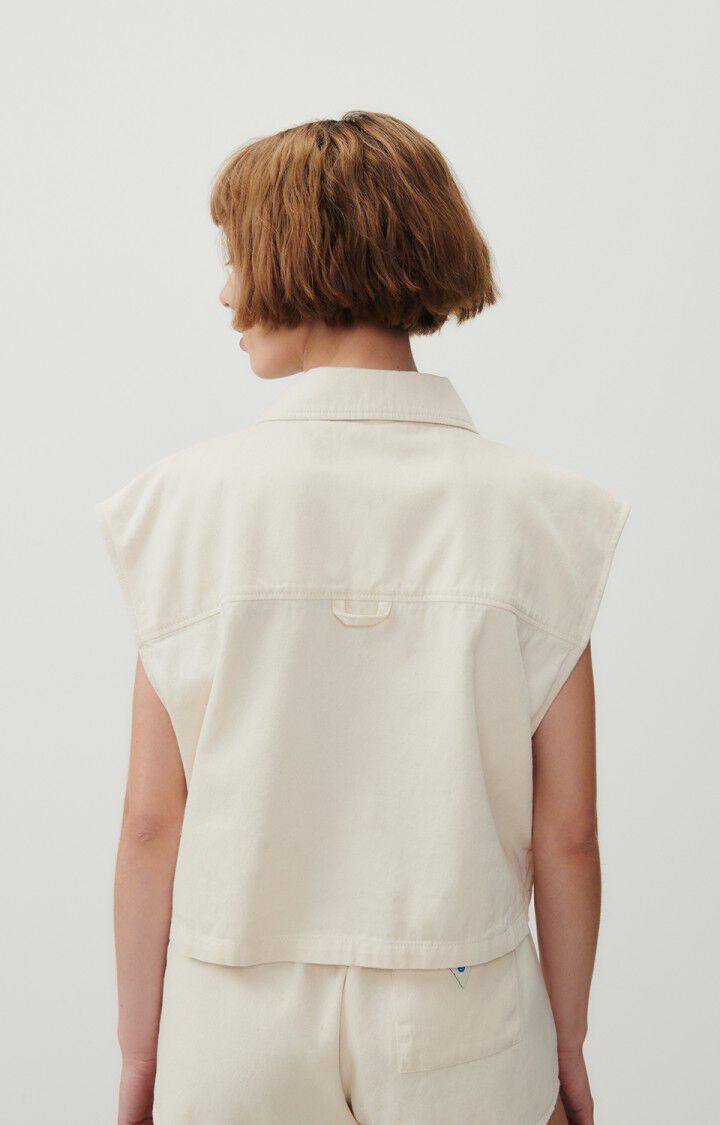 American Vintage Chemise Femme Tirabay - ECRU 0 Sans Manches Beige - E23