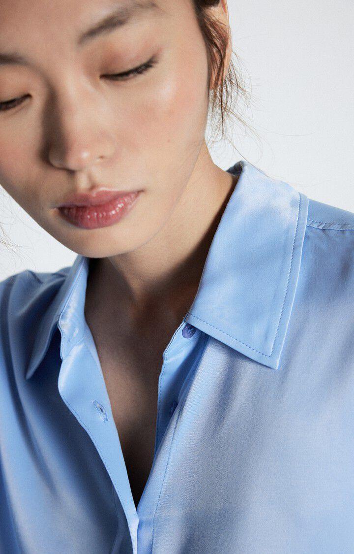 American Vintage Chemise Femme Unyl - BAIGNADE 23 Manches Courtes Bleu - E25