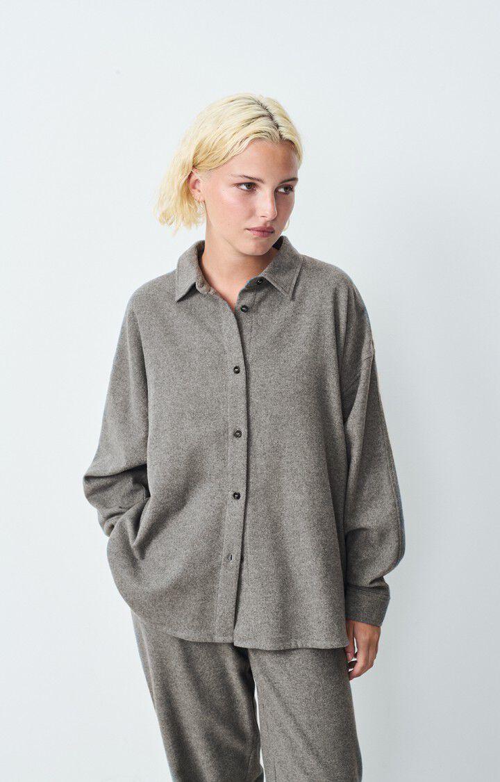 american vintage Chemise femme Vylow - GRIS CHINE 53 Manches longues Gris - H24