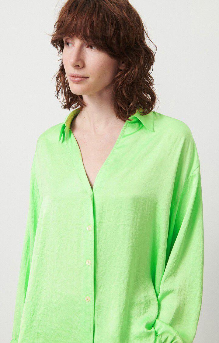 american vintage Chemise femme Widland - AMANDERAIE 51 Manches longues Vert - E24