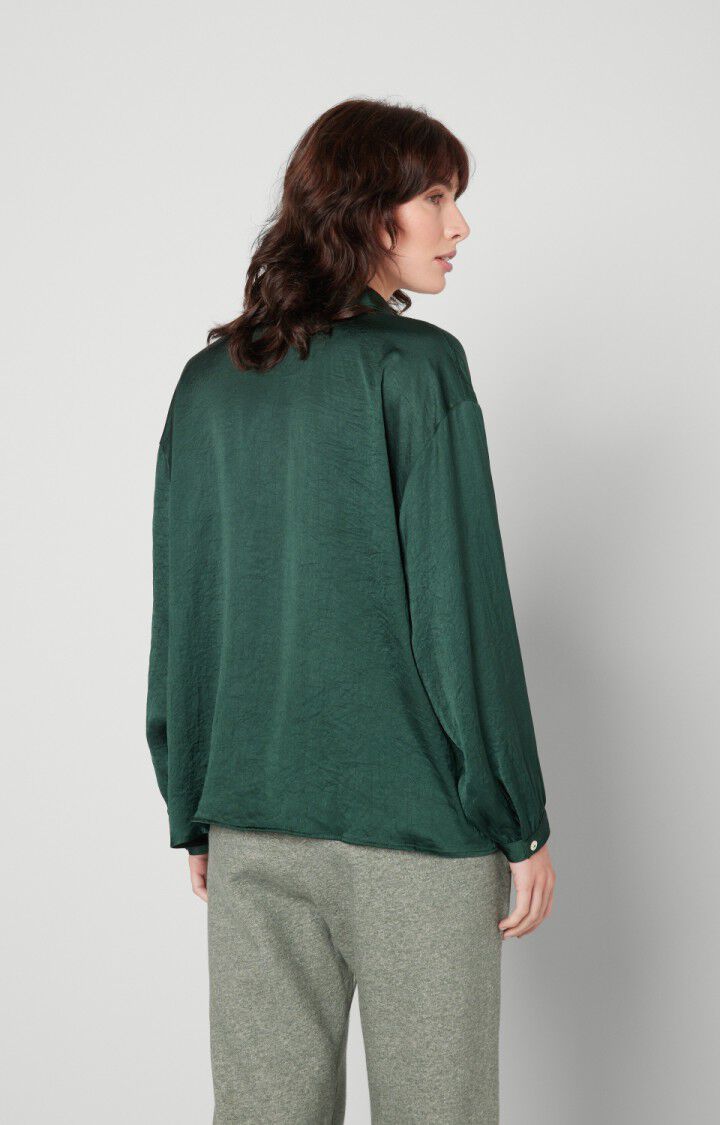 American Vintage Chemise Femme Widland - BOTANIQUE 51 Manches Longues Vert - H22