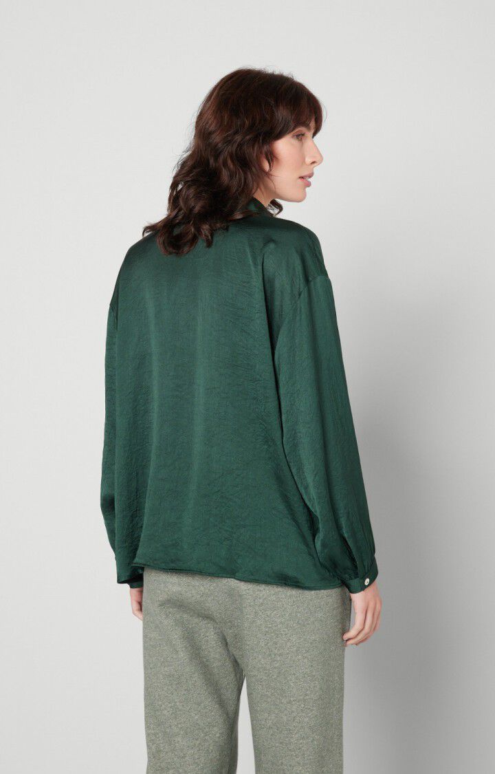 American Vintage Chemise Femme Widland - BOTANIQUE 51 Manches Longues Vert - H22B