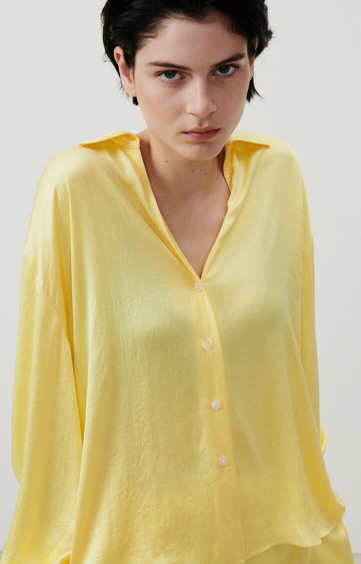 American Vintage Chemise Femme Widland - CEDRAT 51 Manches Longues Jaune - H23