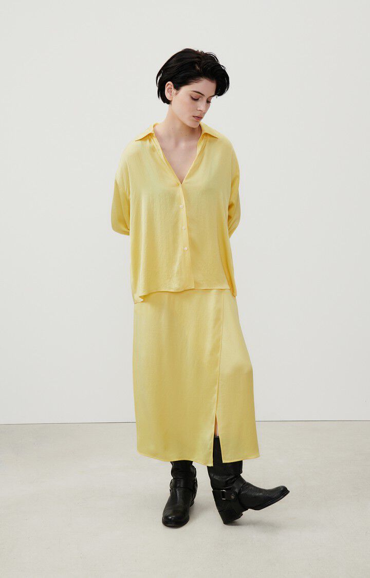 American Vintage Chemise Femme Widland - CEDRAT 51 Manches Longues Jaune - H23