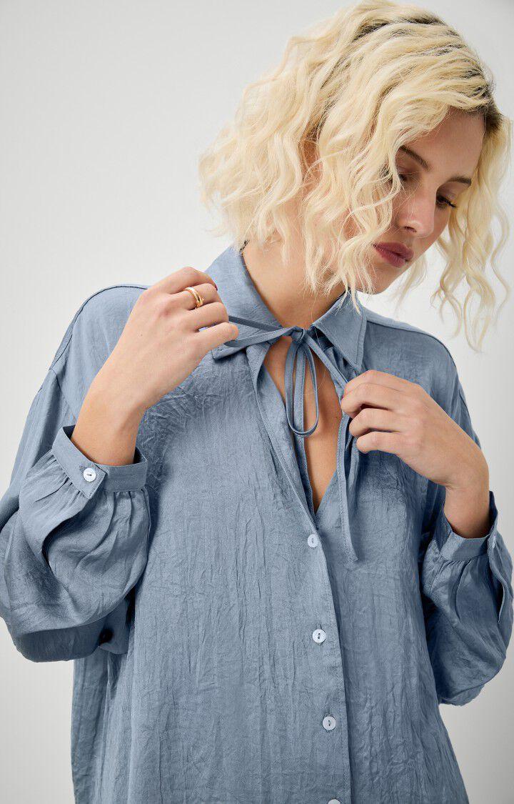 American Vintage Chemise Femme Widland - MER 51 Manches Longues Bleu - H22