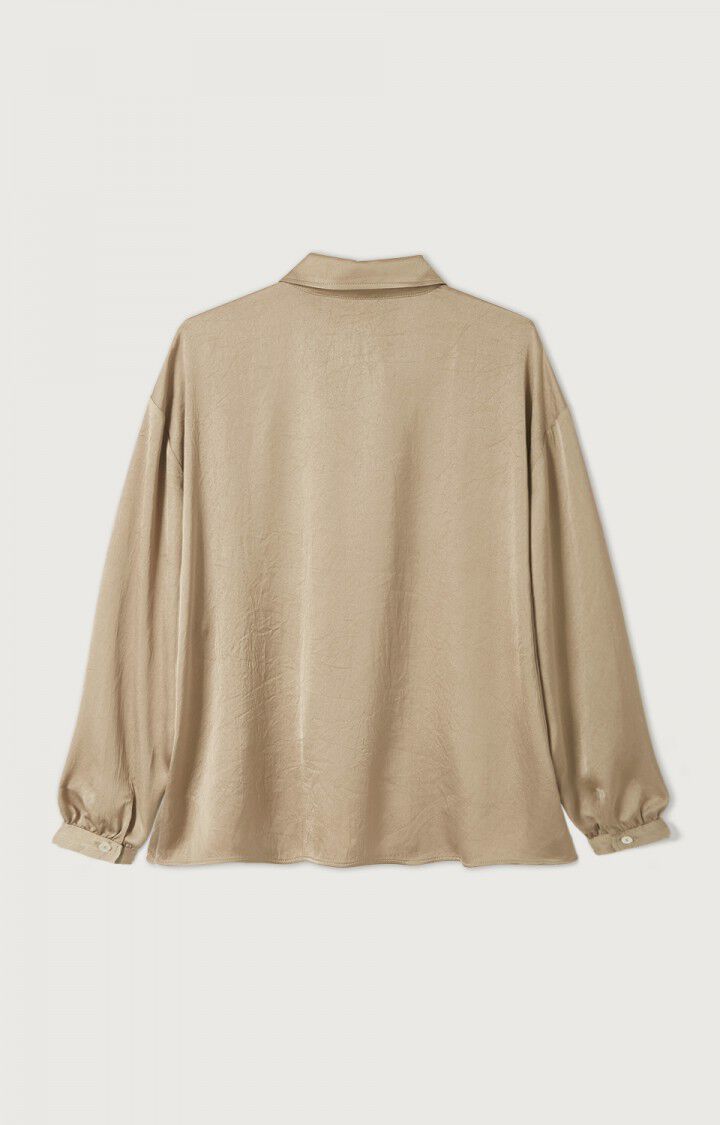 American Vintage Chemise Femme Widland - TAUPE 51 Manches Longues Beige - H22B