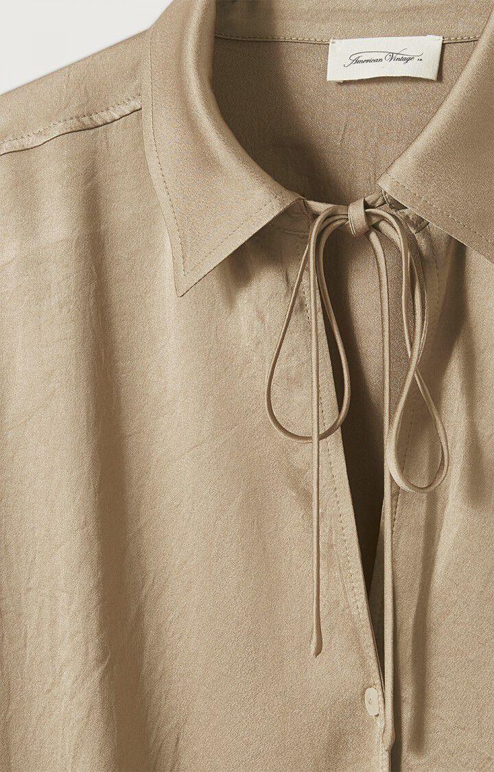 American Vintage Chemise Femme Widland - TAUPE 51 Manches Longues Beige - H22B