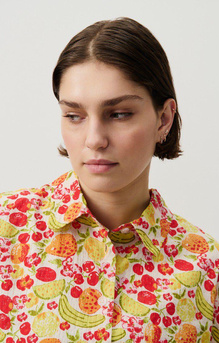 American Vintage Chemise Femme Ylyvow - ANDREA 18 Manches Courtes Blanc - E24