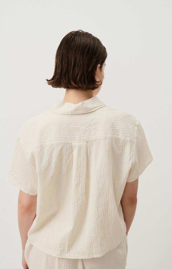 American Vintage Chemise Femme Ylyvow - ECRU 18 Manches Courtes Beige - E24