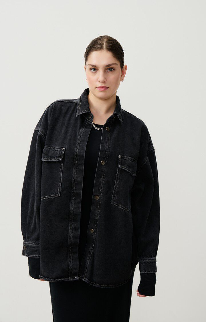 american vintage Chemise femme Yopday - BLACK VINTAGE 50 Manches longues Noir - E25