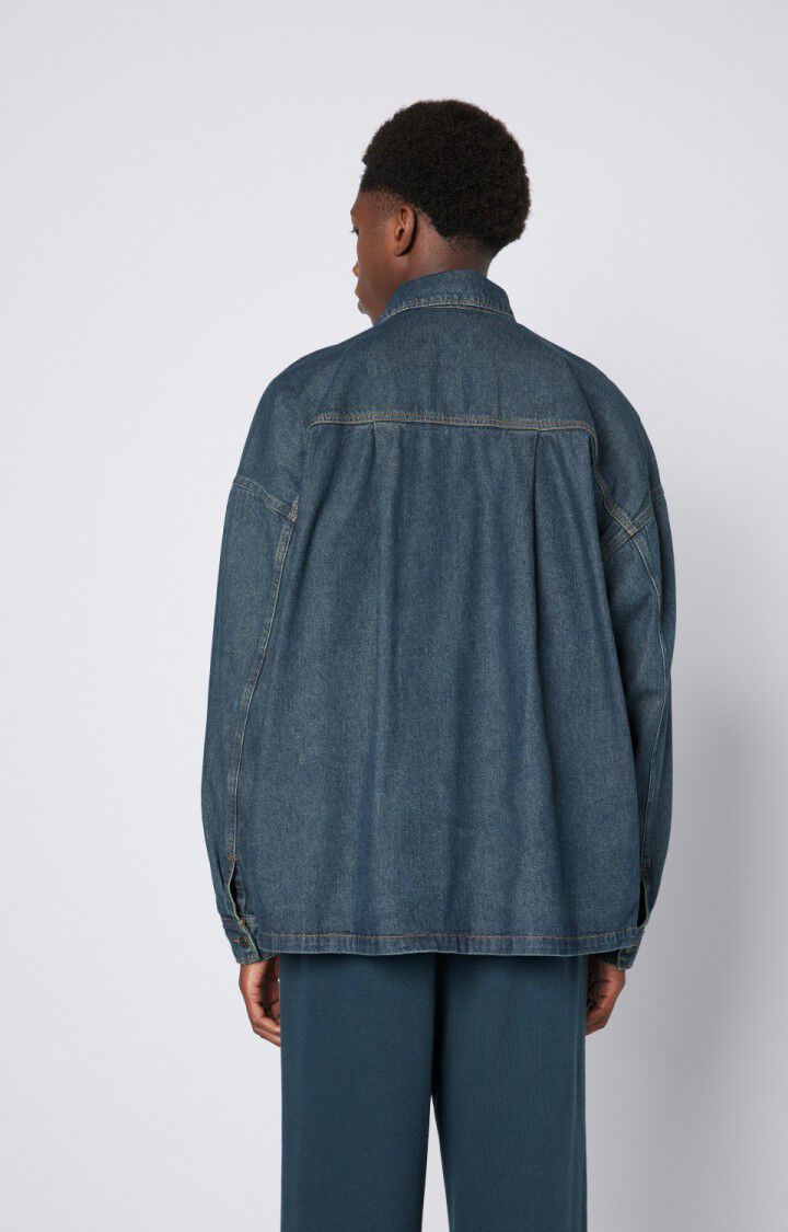 American Vintage Chemise Homme Astury - DIRTY 57 Manches Longues Bleu - E23