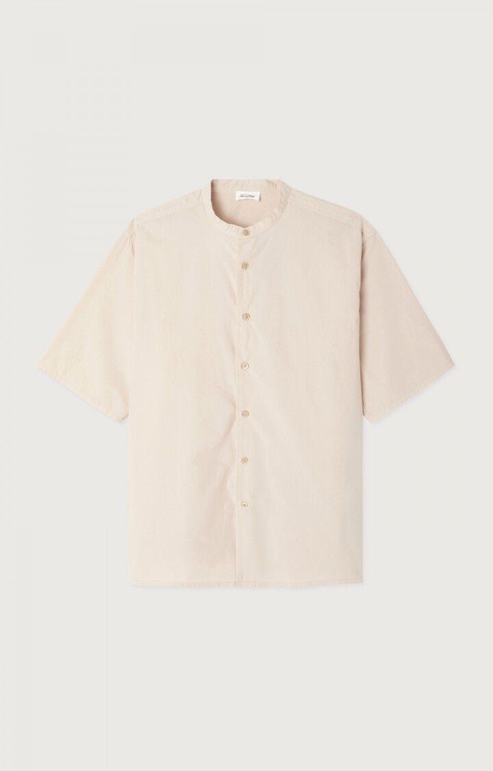 american vintage Chemise homme Bailow - ARGAN 29 Manches courtes Beige - E25