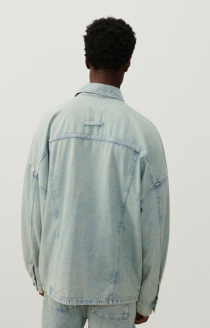 American Vintage Chemise Homme Besobay - STONE DIRTY 53 Manches Longues Bleu - E24