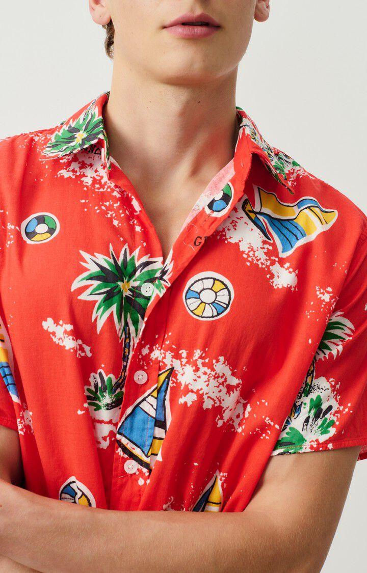 American Vintage Chemise Homme Bygoo - BENY 24 Manches Courtes Rouge - E24