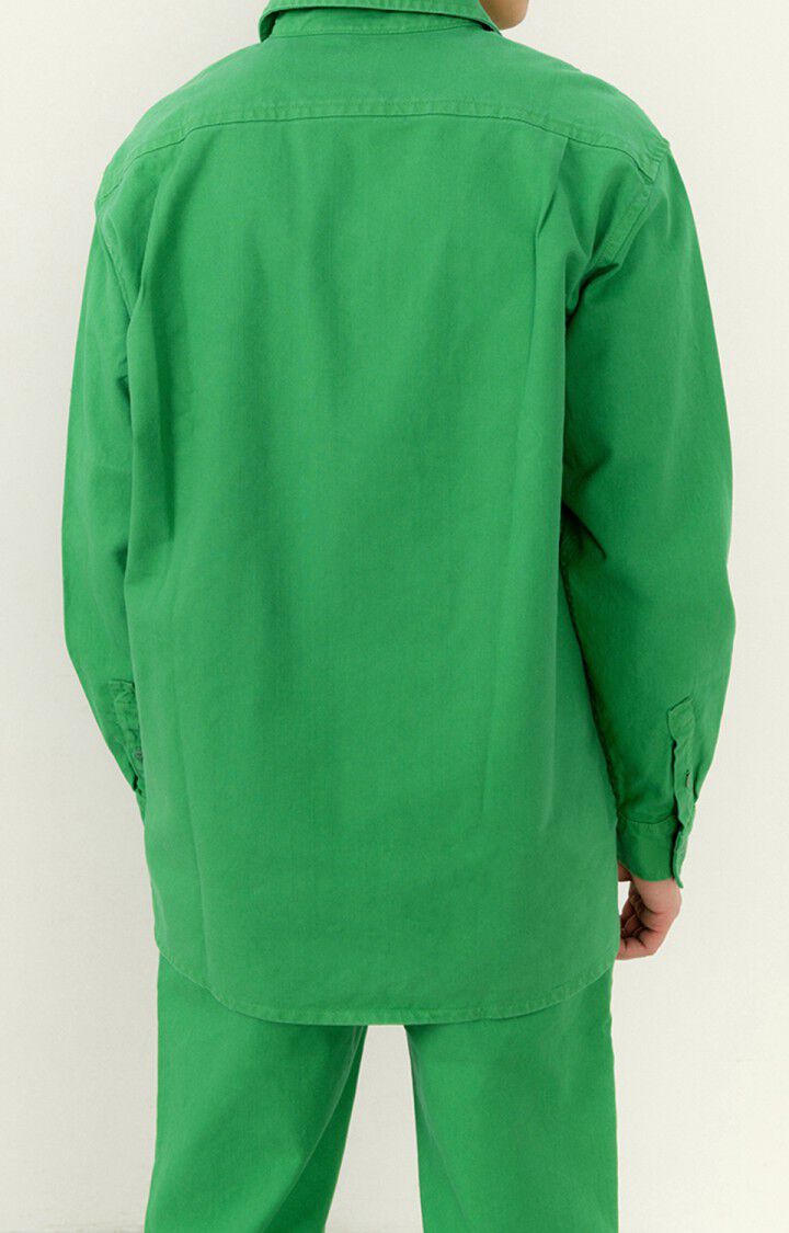 American Vintage Chemise Homme Chopamy - PRINTANIER 65 Manches Longues Vert - E23