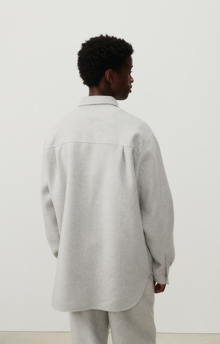 American Vintage Chemise Homme Dadoulove - POLAIRE CHINE 65 Manches Longues Gris - H24