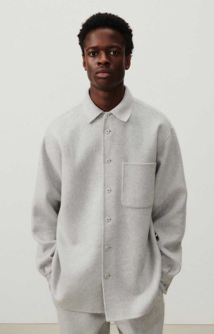 american vintage Chemise homme Dadoulove - POLAIRE CHINE 65 Manches longues Gris - H24