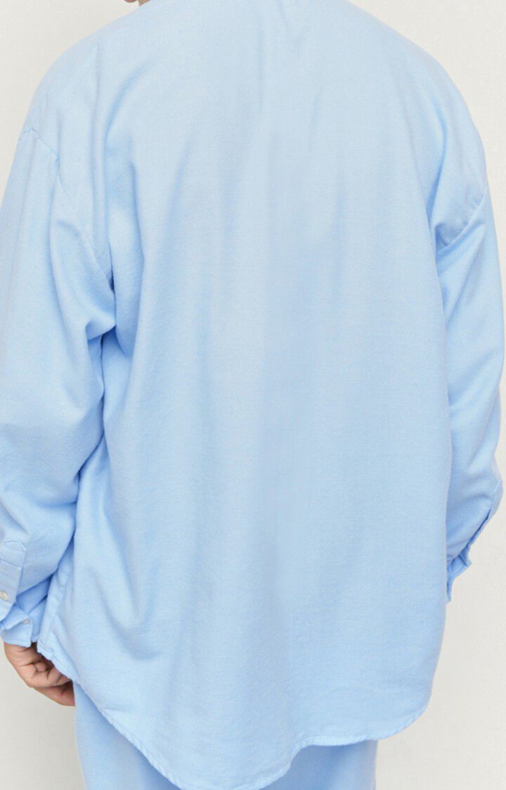 American Vintage Chemise Homme Dakota - BLEU CIEL CHINE Manches Longues Bleu - H22