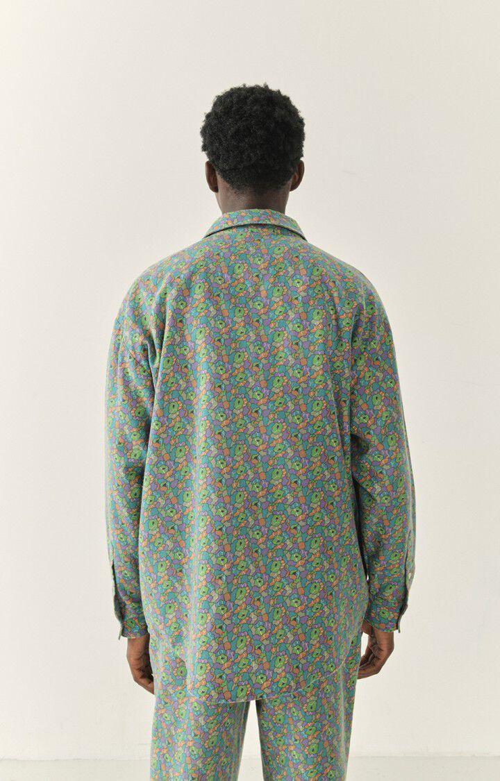American Vintage Chemise Homme Dakota - SIMON Manches Longues Vert - H22B