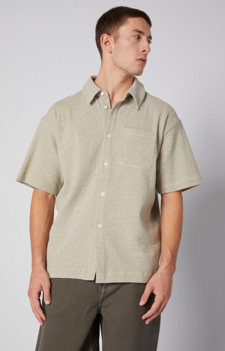 american vintage Chemise homme Didow - SAUGE CHINE Manches courtes Gris - E22