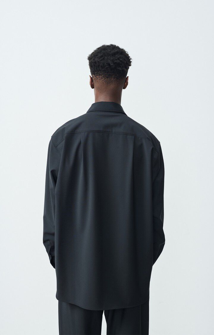 American Vintage Chemise Homme Doacity - NOIR 65 Manches Longues Noir - E25