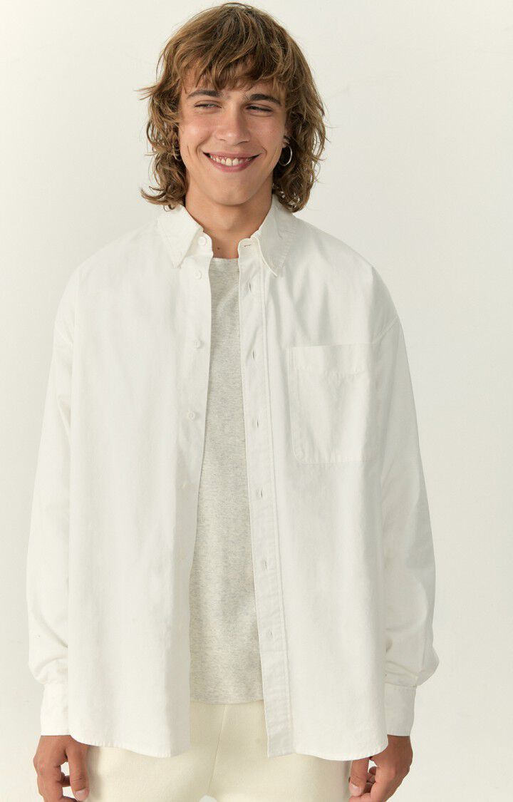 american vintage Chemise homme Giony - BLANC 62 Manches longues Blanc - E23