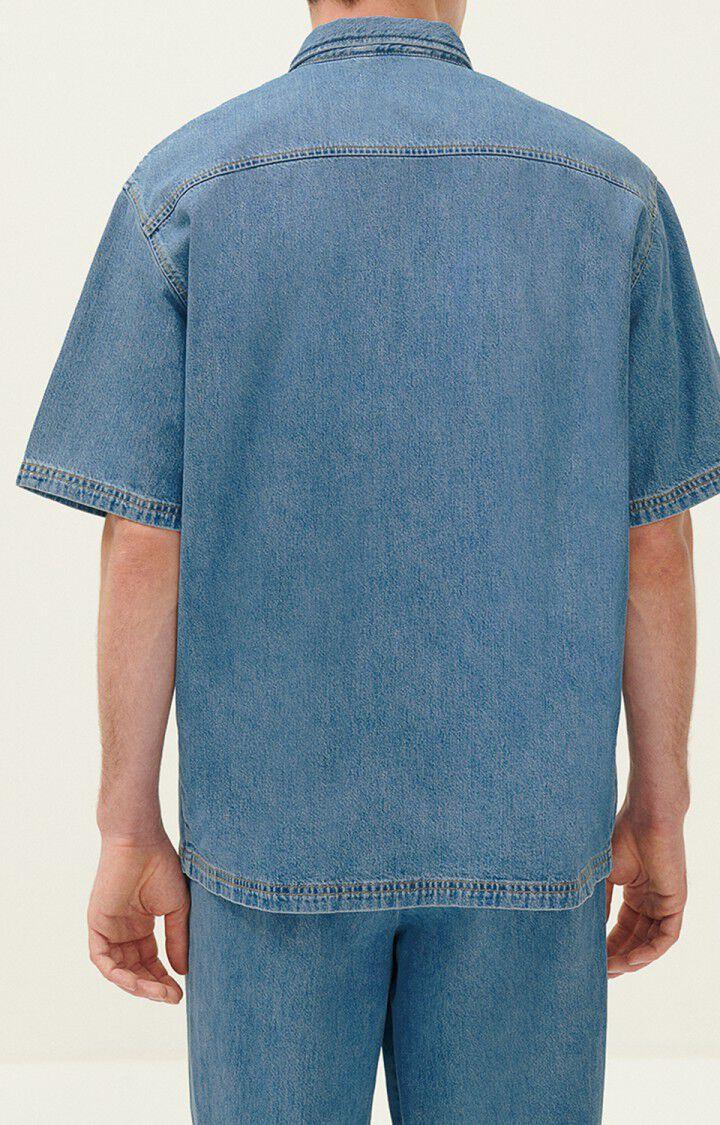 American Vintage Chemise Homme Gowbay - MEDIUM BLUE Manches Courtes Bleu - H21