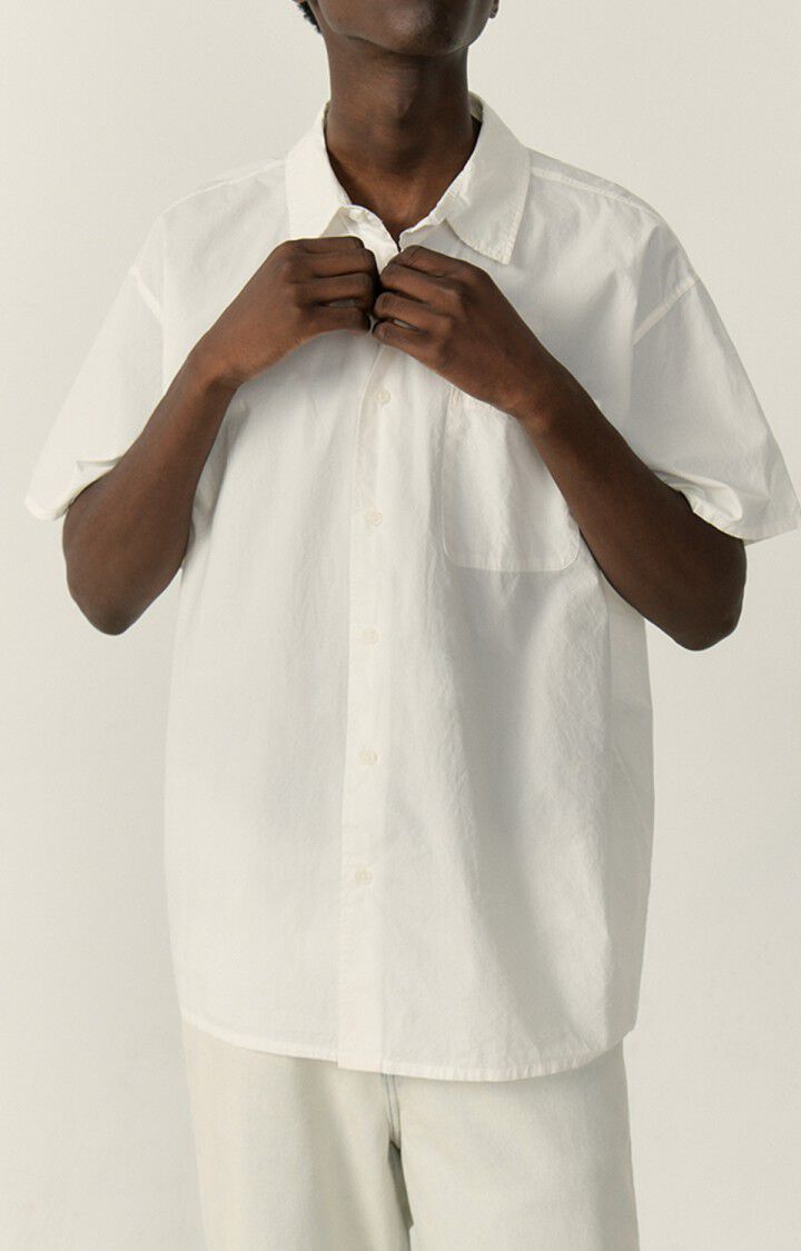 American Vintage Chemise Homme Hydway - BLANC 23 Manches Courtes Blanc - E23