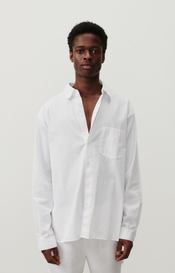 american vintage Chemise homme Iskorow - BLANC 65 Manches longues Blanc - H24