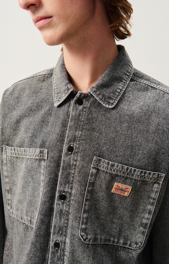 American Vintage Chemise Homme Jazy - GREY 57 Manches Longues Gris - E25