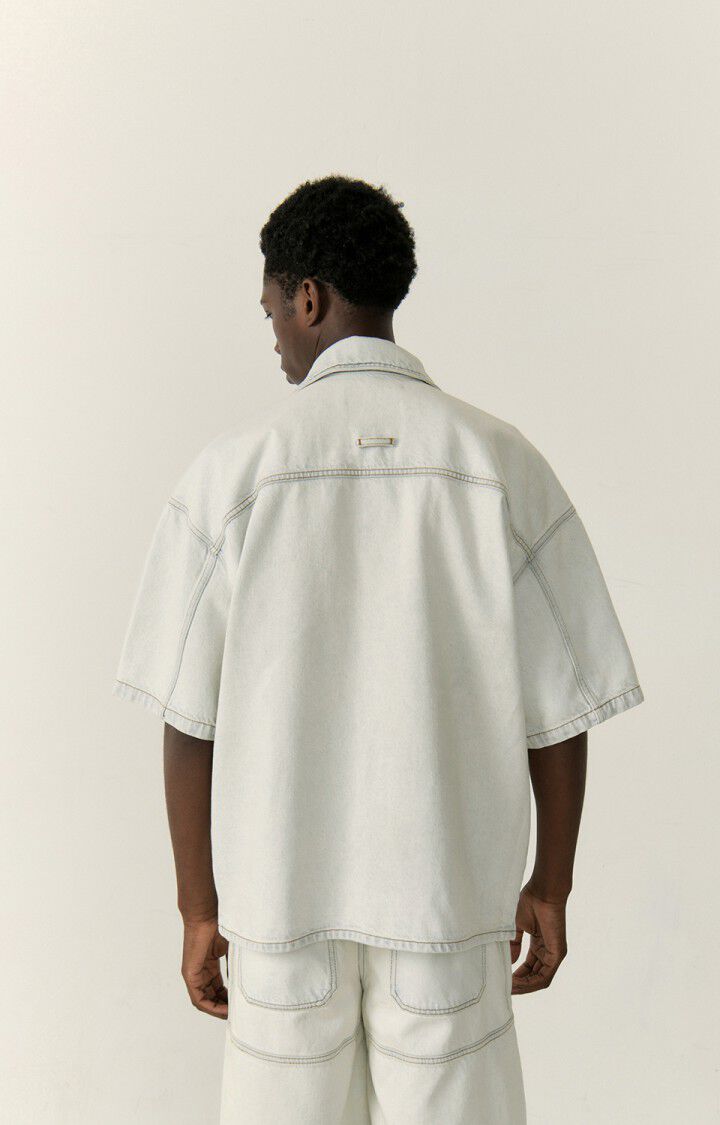 American Vintage Chemise Homme Joybird - SUPER BLEACHED 25 Manches Courtes Blanc - E23