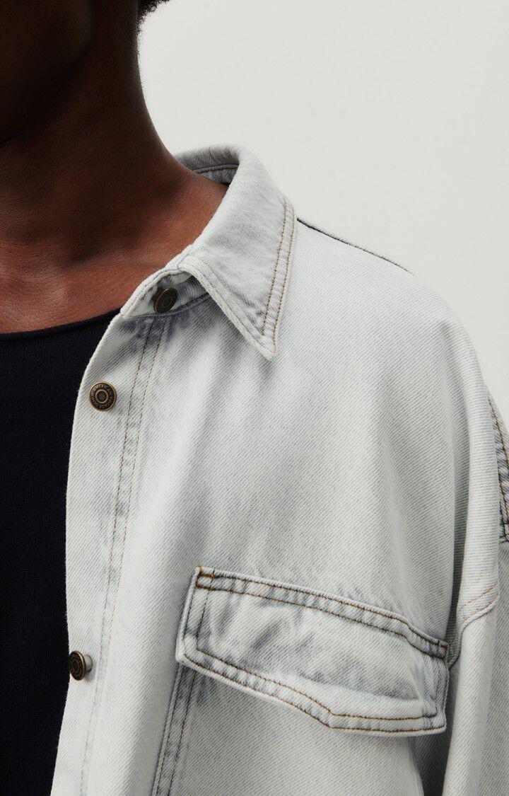 American Vintage Chemise Homme Joybird - WINTER BLEACHED 58 Manches Longues Bleu - E25