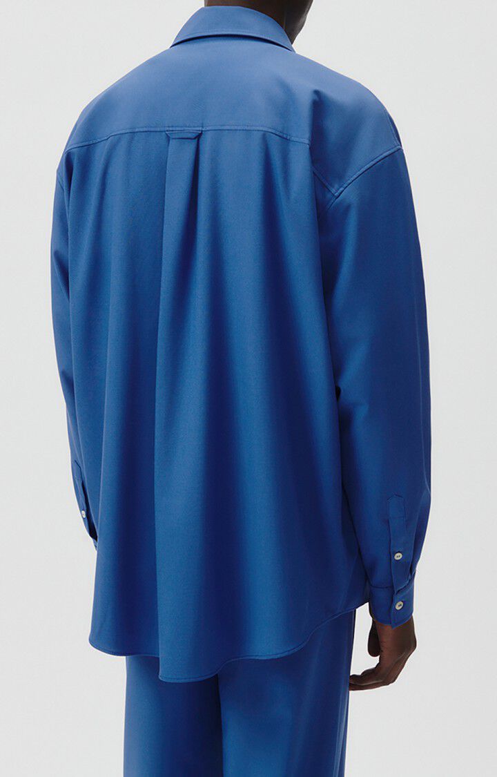 American Vintage Chemise Homme Kabird - FLEUVE 62 Manches Longues Bleu - H23