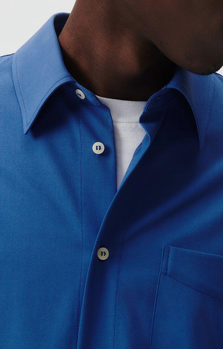 American Vintage Chemise Homme Kabird - FLEUVE 62 Manches Longues Bleu - H23