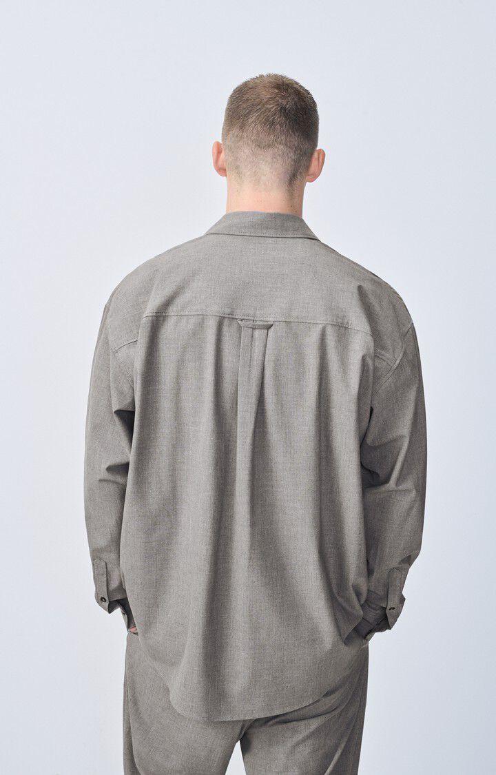 American Vintage Chemise Homme Kabird - SOURIS 62 Manches Longues Gris - E25