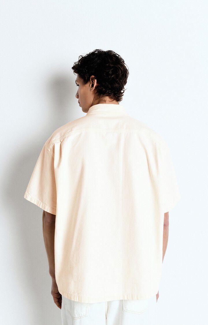 American Vintage Chemise Homme Koybay - BLANC CASSE 25 Manches Courtes Blanc - E25