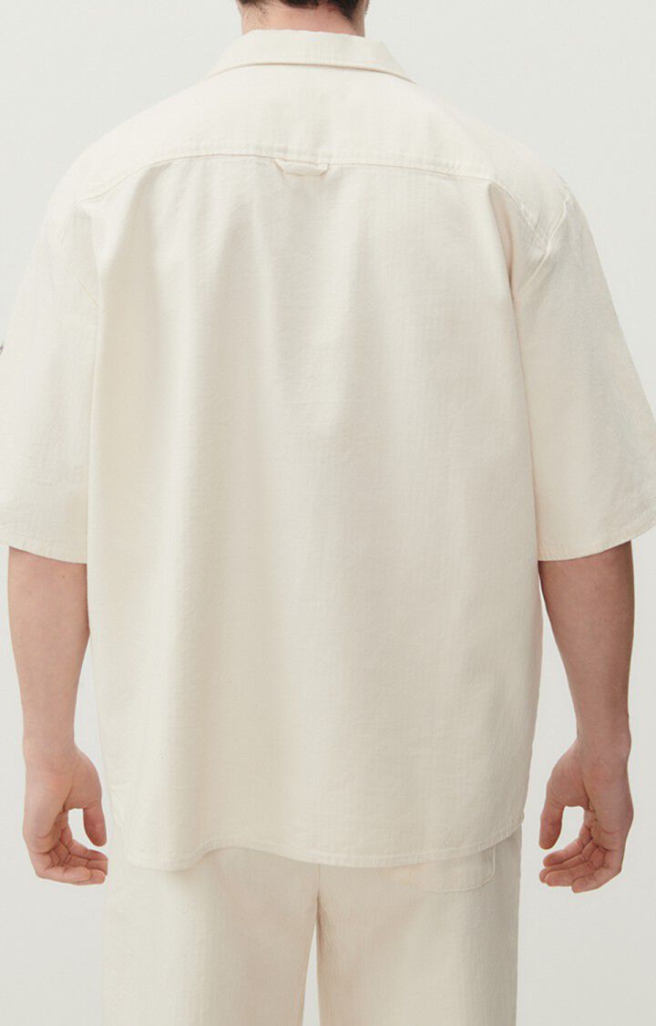American Vintage Chemise Homme Koybay - ECRU 25 Manches Courtes Beige - E23