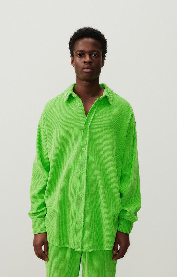 american vintage Chemise homme Padow - ABSINTHE VINTAGE 60 Manches longues Vert - E24