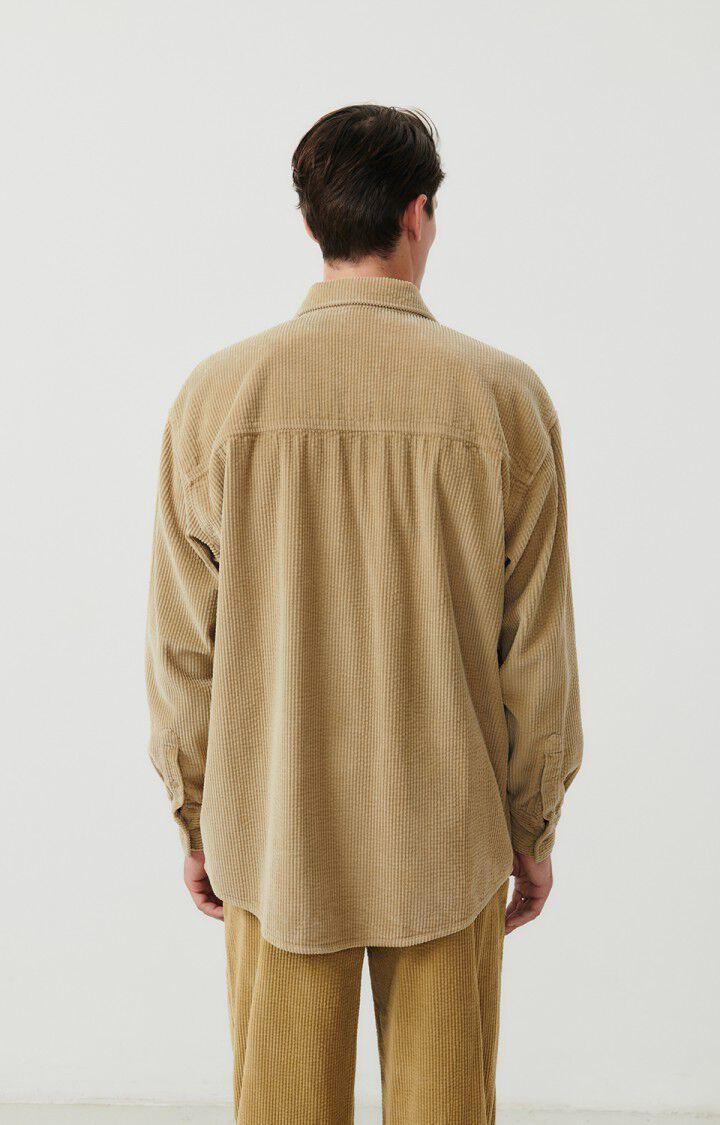 American Vintage Chemise Homme Padow - AVOINE VINTAGE 60 Manches Longues Beige - H23