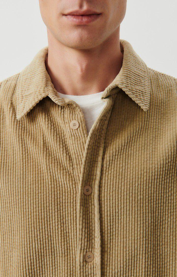 American Vintage Chemise Homme Padow - AVOINE VINTAGE 60 Manches Longues Beige - H23