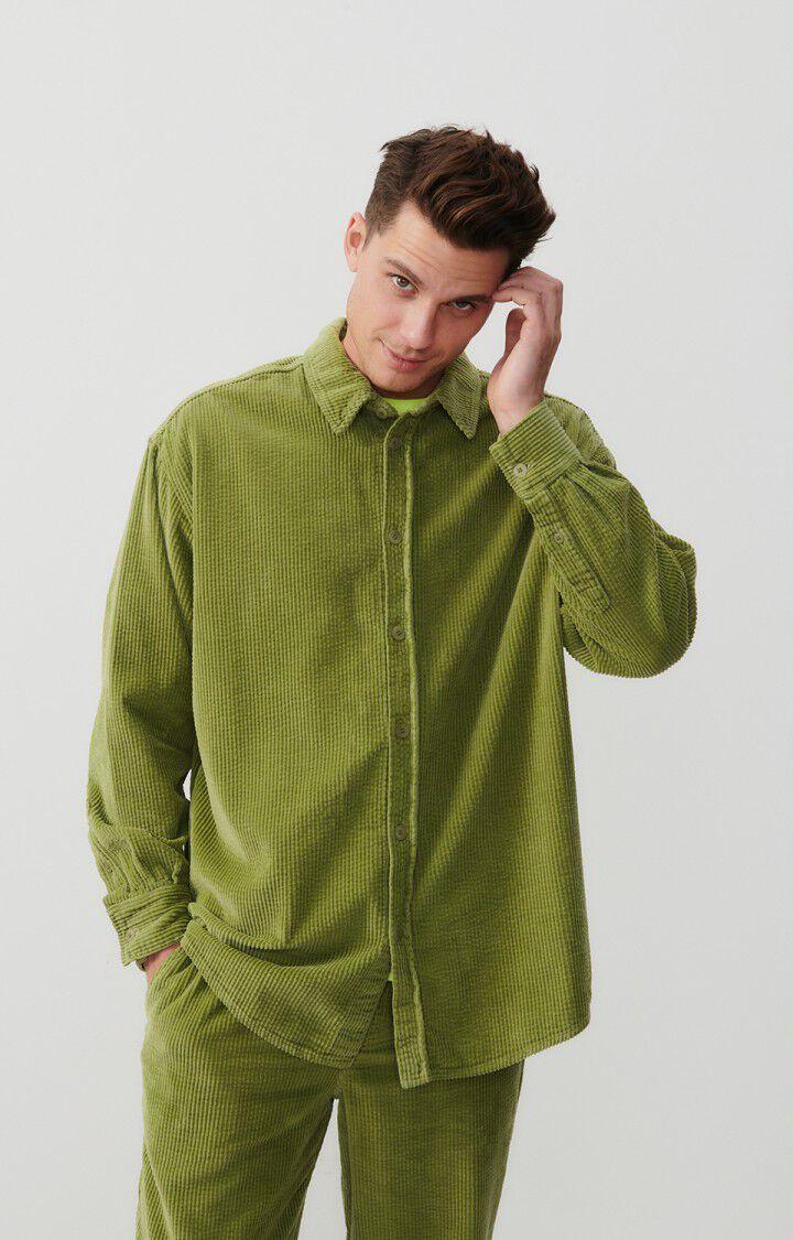american vintage Chemise homme Padow - CAMELEON VINTAGE 60 Manches longues Vert - E24