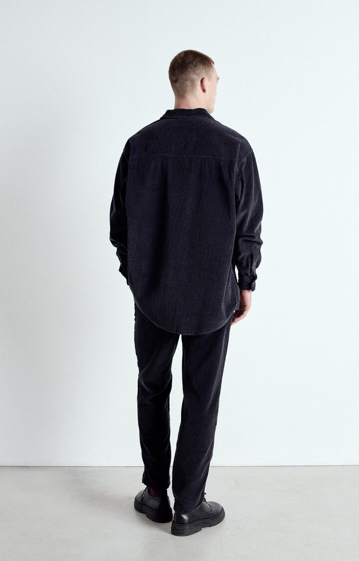 American Vintage Chemise Homme Padow - CARBONE VINTAGE 60 Manches Longues Noir - E25