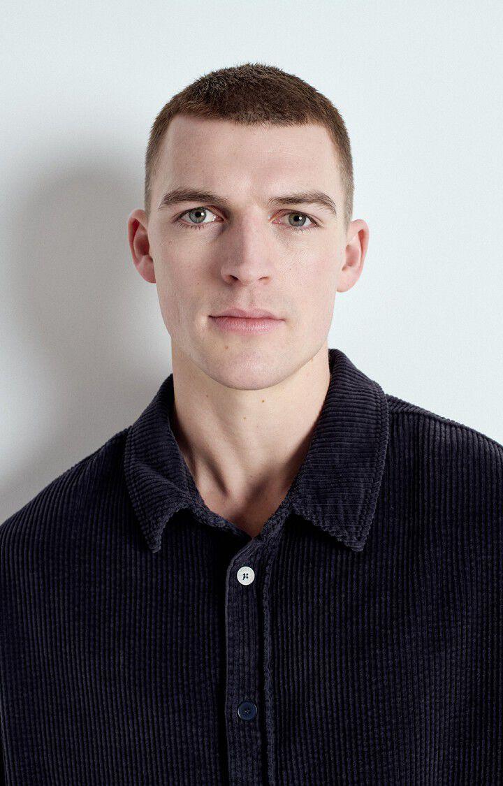 American Vintage Chemise Homme Padow - CARBONE VINTAGE 60 Manches Longues Noir - E25