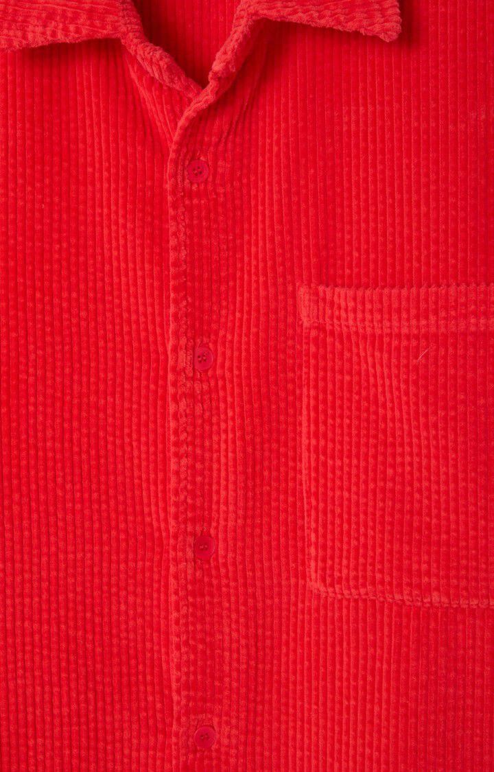 American Vintage Chemise Homme Padow - COEUR VINTAGE 29 Manches Courtes Rouge - E25