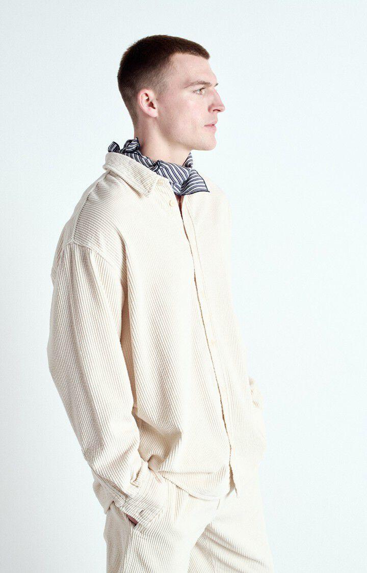 american vintage Chemise homme Padow - ECRU VINTAGE 60 Manches longues Beige - E25