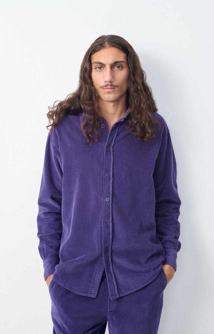 american vintage Chemise homme Padow - GALACTIQUE VINTAGE 60 Manches longues Violet - H24