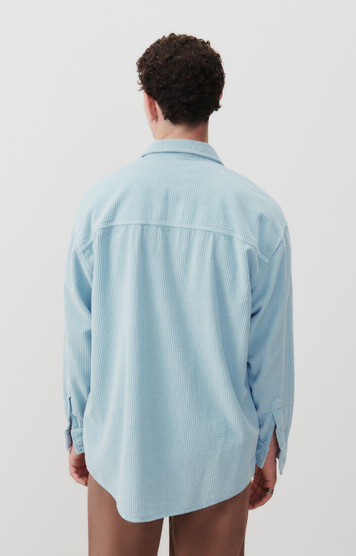 American Vintage Chemise Homme Padow - ICEBERG VINTAGE 60 Manches Longues Bleu - E24