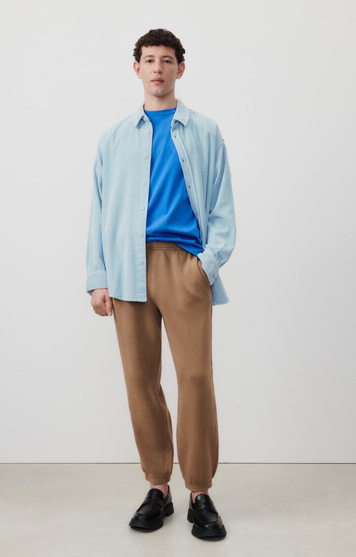 American Vintage Chemise Homme Padow - ICEBERG VINTAGE 60 Manches Longues Bleu - E24