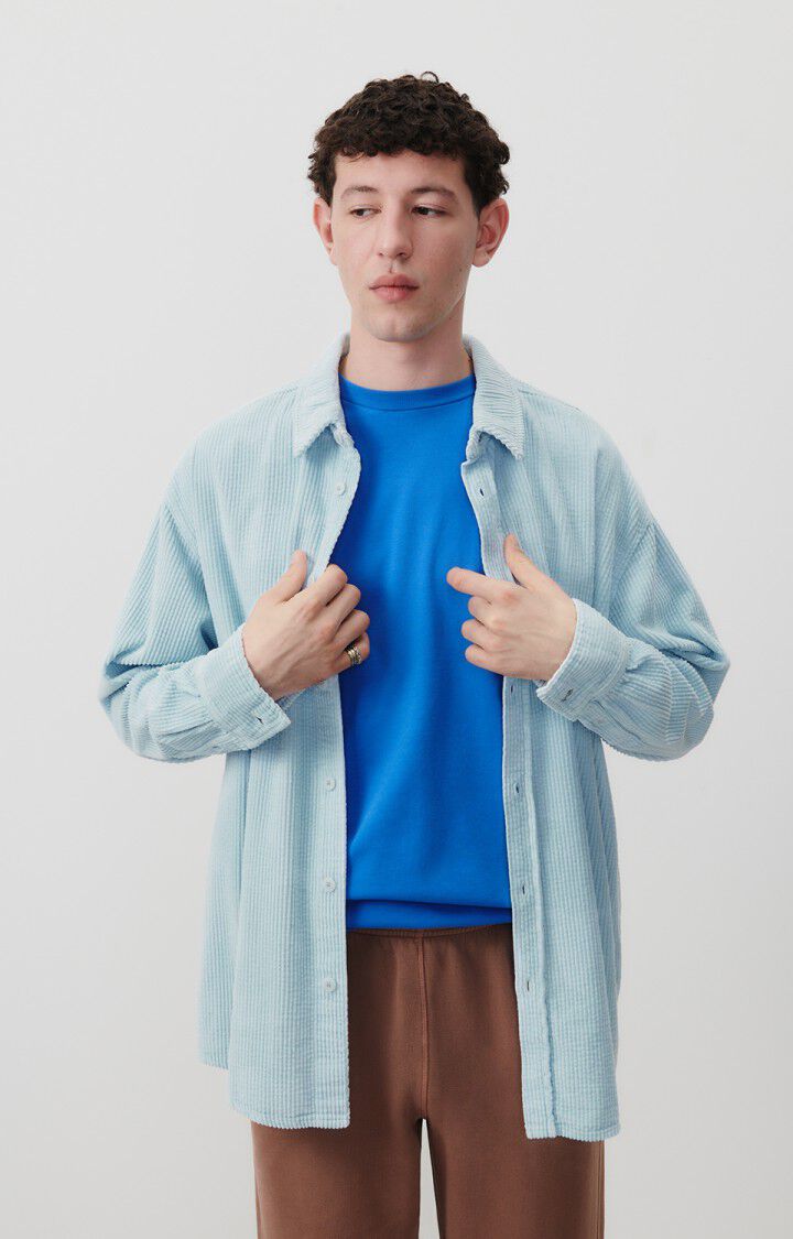 american vintage Chemise homme Padow - ICEBERG VINTAGE 60 Manches longues Bleu - E24