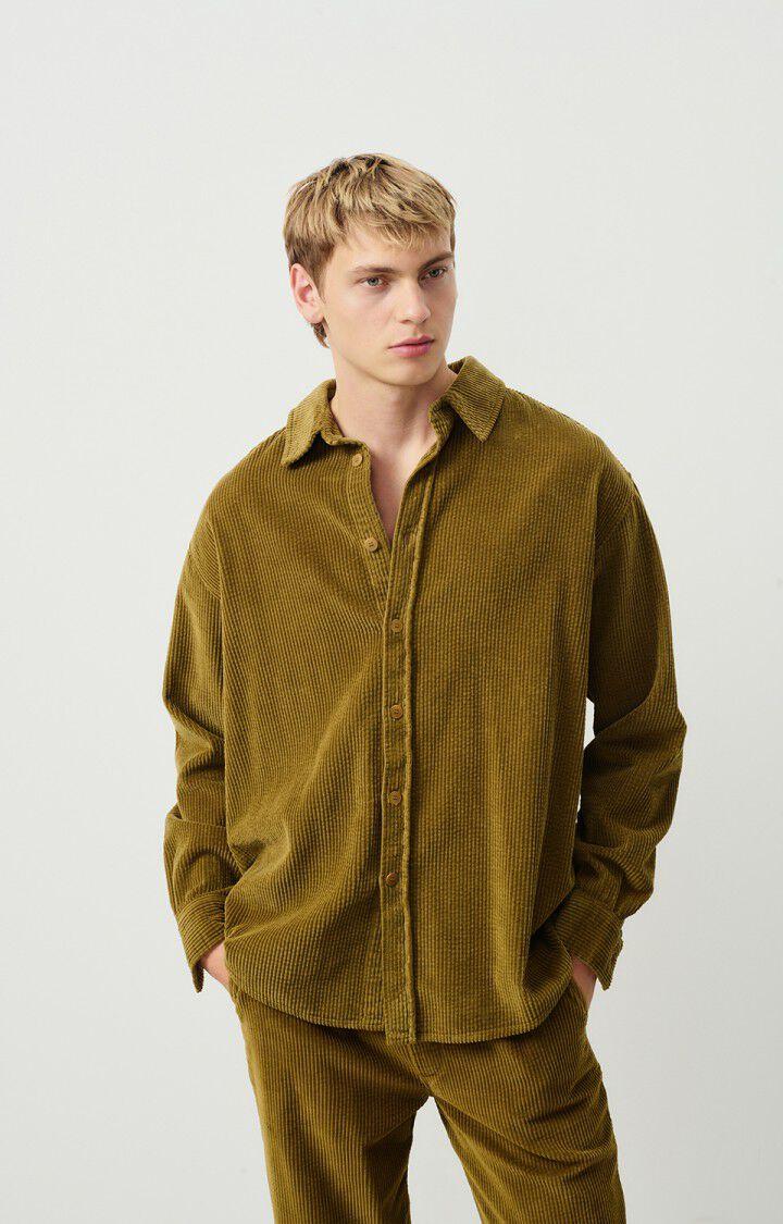 american vintage Chemise homme Padow - JEUNES POUSSES VINTAGE 60 Manches longues Marron - H24